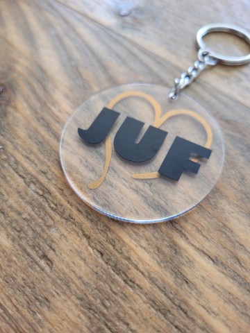 Juf sleutelhanger