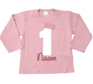 Shirt 1 jaar roze