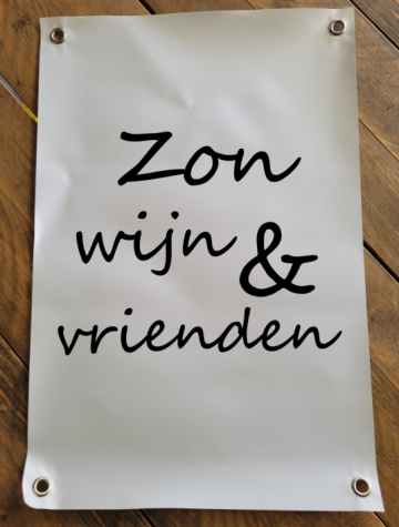 Tuinposter zonwijnvrienden